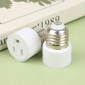 1pc e26 e27 screw b22 bayonet lamp holder to us eu ac power plug