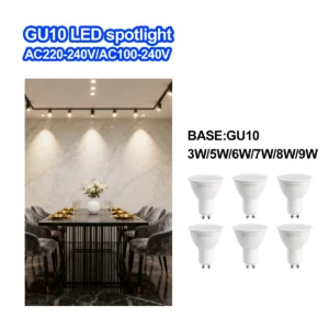 10pcs led spotlight gu10 bulb 5w 6w 7w 8w 9w gu10 ac 220v