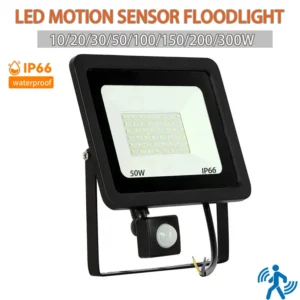 led flood outdoor motion sensor light 220v 20w 300w waterproof outdoor projector