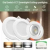 1-10pcs Led Surface Mounted Spot Downlight CCT 3000/4000/6500K Anti-glare Ceiling Lamp