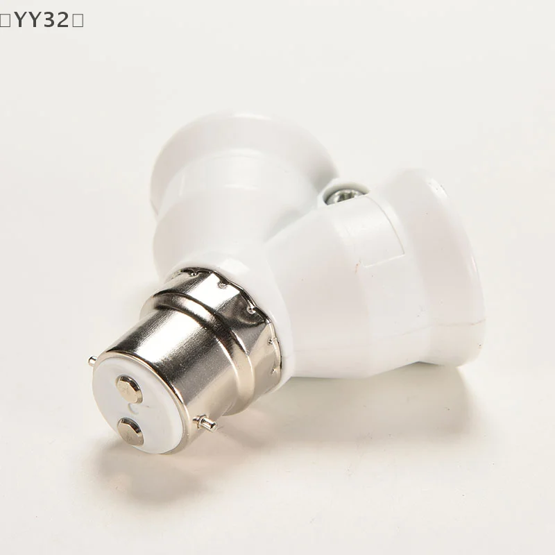 〔yy32〕 1 pcs b22 to 2 x e27 bayonet light bulb lamp converter adapter splitter screw socket 〔yy32〕 1 pcs b22 to 2 x e27 bayonet light bulb lamp converter adapter splitter screw socket
