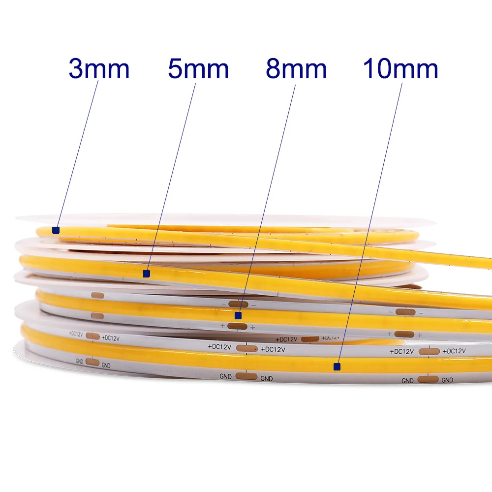 5m 10m flexible 12v 24v led cob strip light bar 5m 10m flexible 12v 24v led cob strip light bar