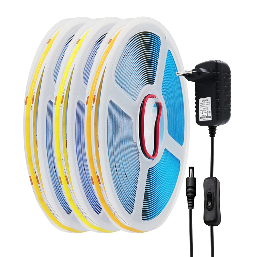 12v cob led strip with switch power kit us eu uk au 12v cob led strip with switch power kit us eu uk au