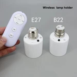 e27 or b22 remote control light bulb base socket