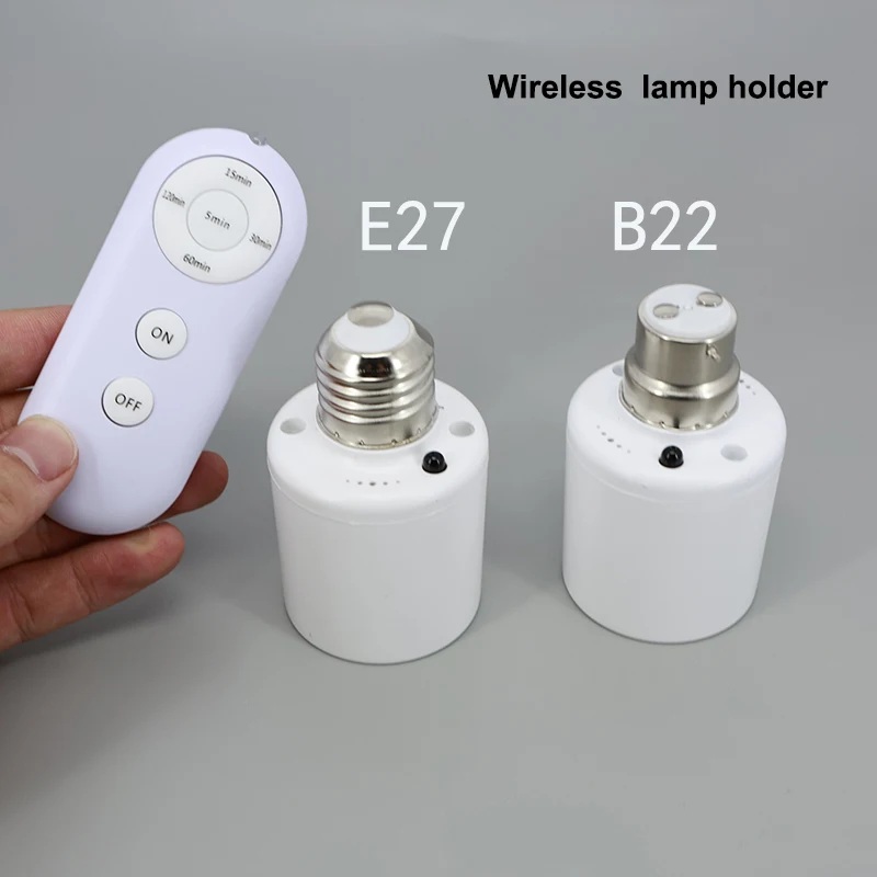 e27 or b22 remote control light bulb base socket e27 or b22 remote control light bulb base socket