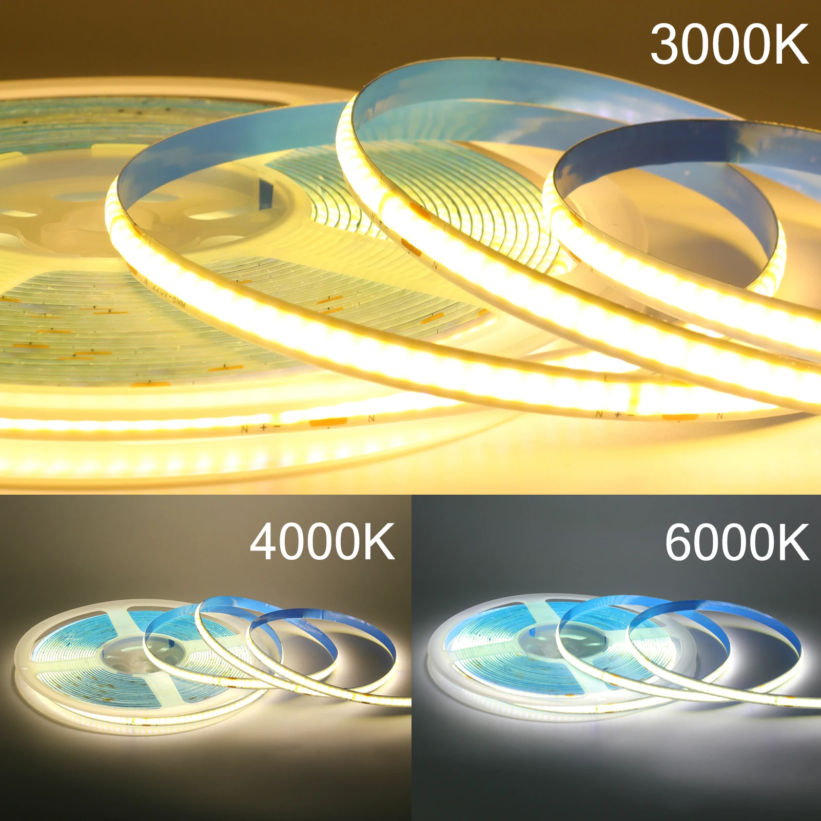 220v 110v 5m 20m cob led strip light 220v 110v 5m 20m cob led strip light