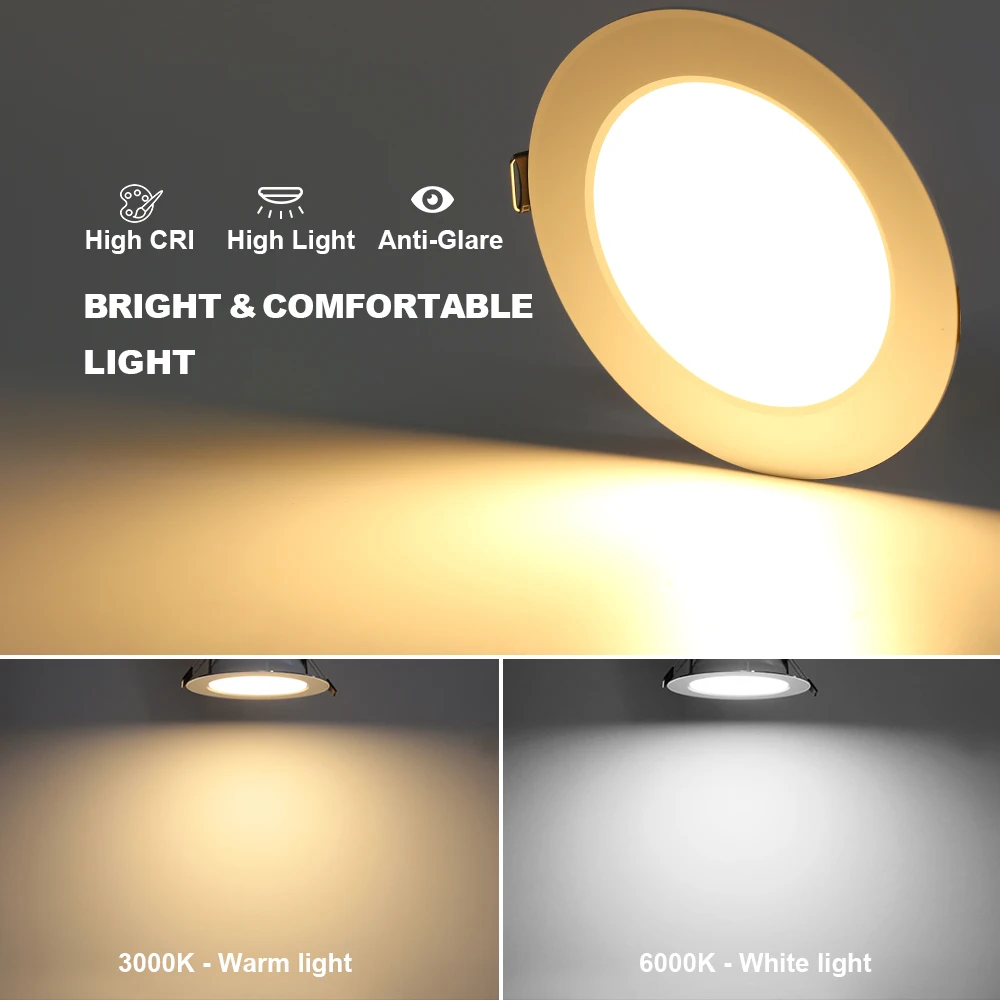 10pack led downlight 220v recessed round ceiling dowm light bedroom 10pack led downlight 220v recessed round ceiling dowm light bedroom