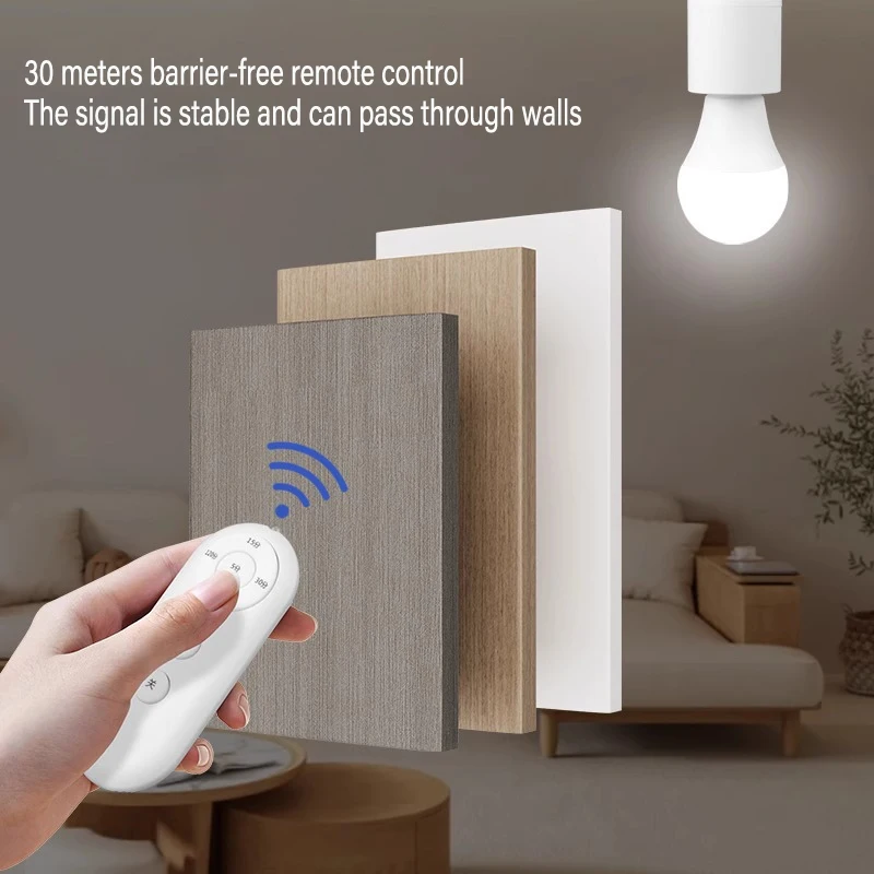 e27 led lamp base with wireless remote control smart timer e27 led lamp base with wireless remote control smart timer