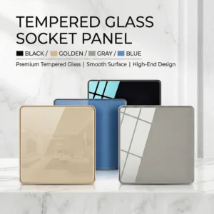 tempered glass 86mm wall switch socket panel eu