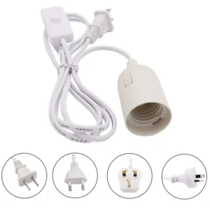 us au uk eu to e14 e27 power cord screw base lamp holder led pendant light head