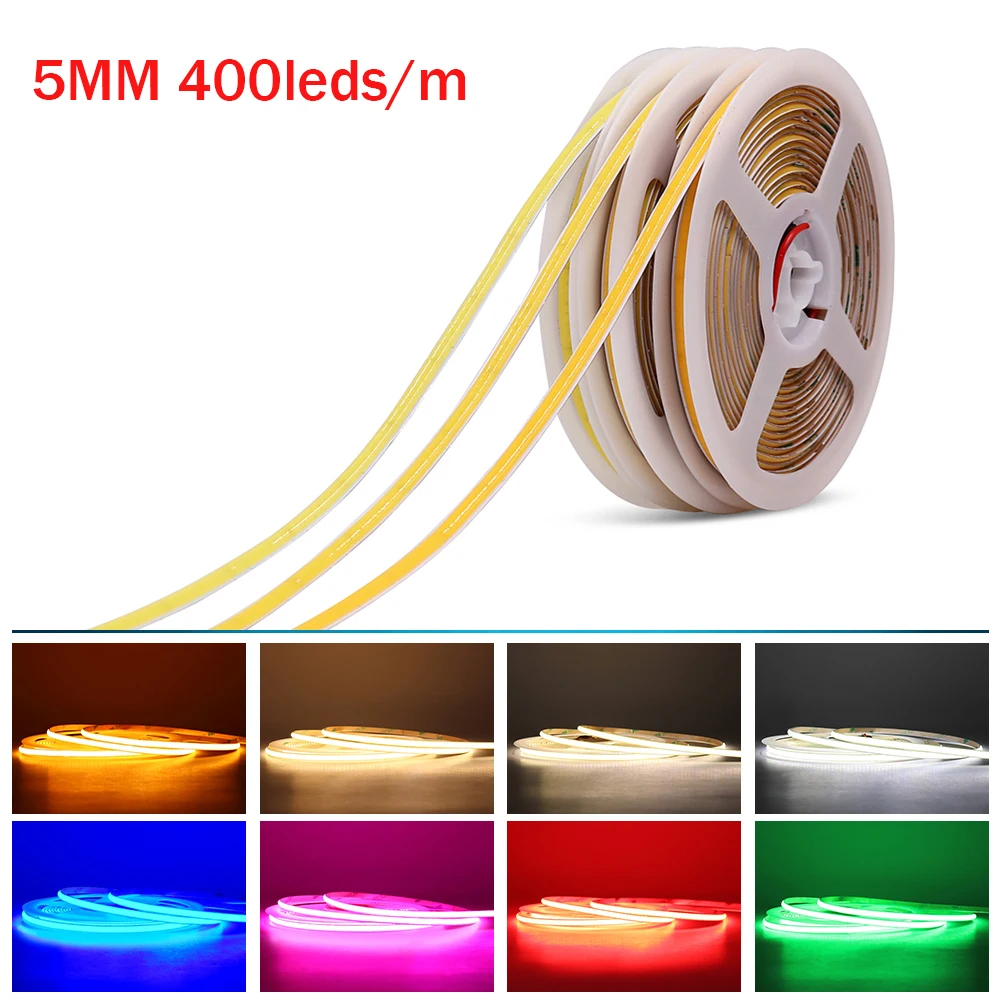 5m led strip light 12v 24v cob led strip high density flexible dimmable led tape 5m led strip light 12v 24v cob led strip high density flexible dimmable led tape