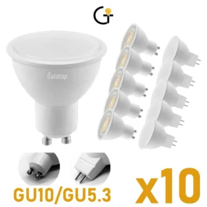 10pcs/lot spot gu10 gu5.3 spotlight ac220v 3w 8w 3000k/4000k/6000k