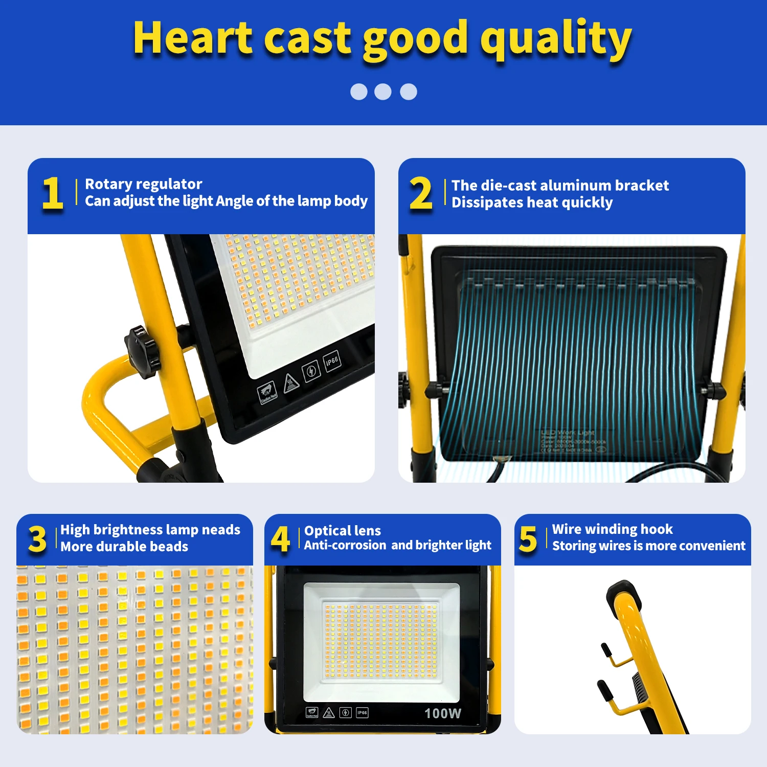 3 color dimmable handheld work light 100w ip65 3 color dimmable handheld work light 100w ip65