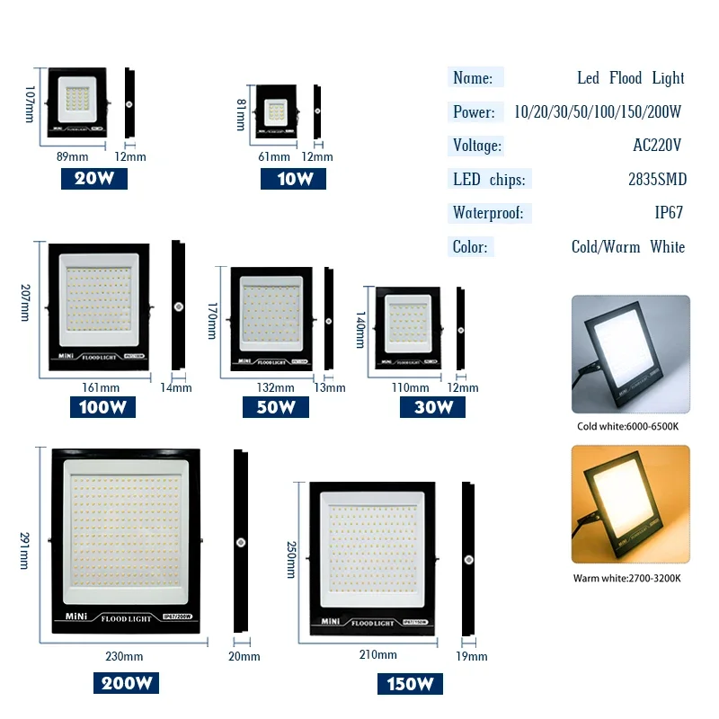 led flood light 220v 10w 20w 30w 50w 100w 150w 200w ip67 waterproof outdoor floodlights led flood light 220v 10w 20w 30w 50w 100w 150w 200w ip67 waterproof outdoor floodlights