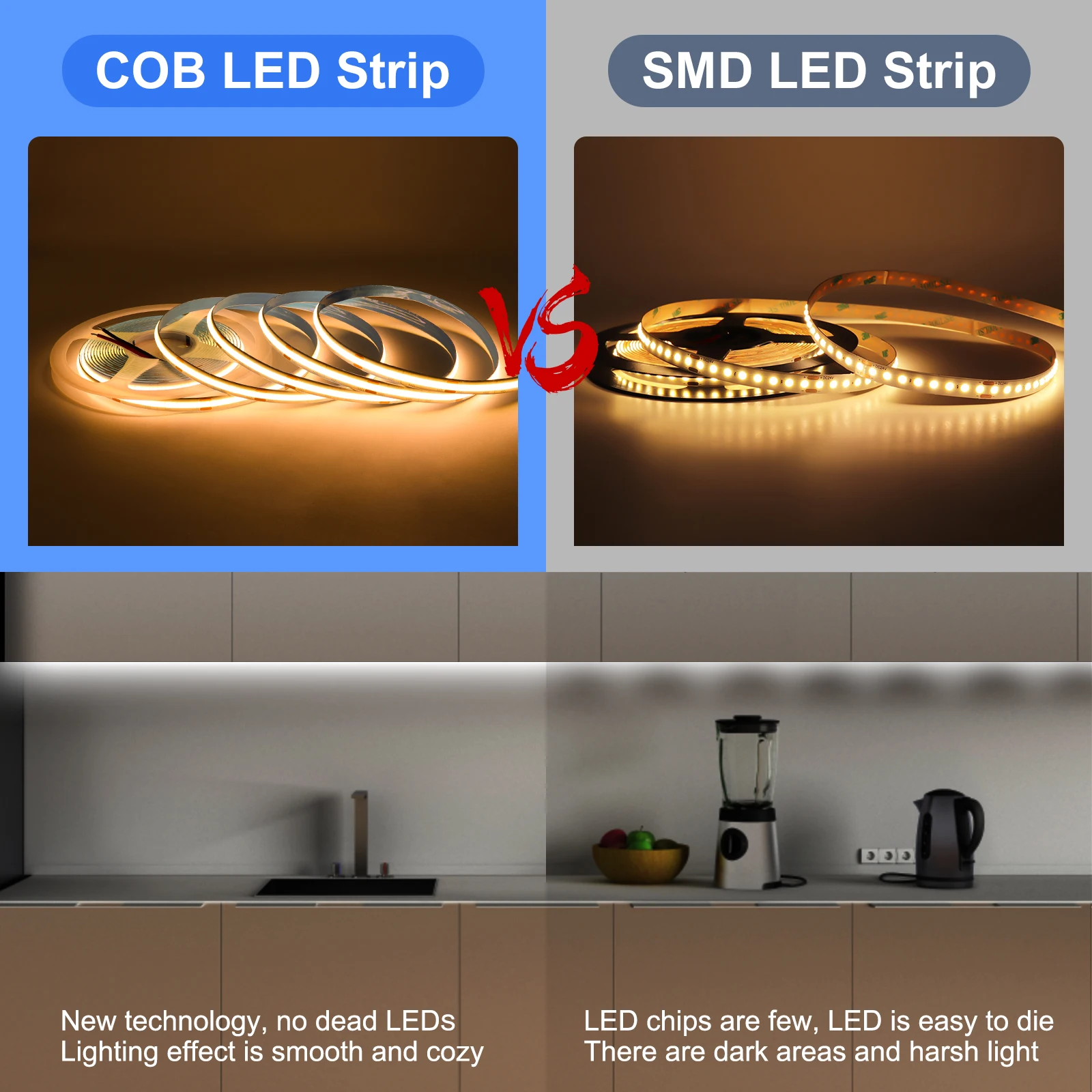 5m 10m flexible 12v 24v led cob strip light bar 5m 10m flexible 12v 24v led cob strip light bar