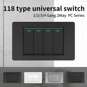 118 rectangular pc panel rocker switch universal 16a wall switch for home