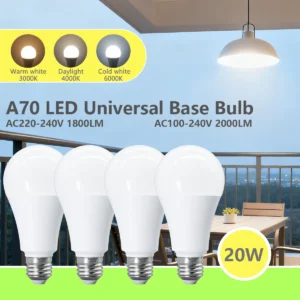 1 10pcs a70 led bulb 20w lamps 110v ac220v