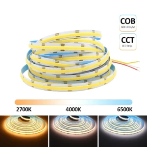 5m cob cct led strip 12v 24v dc 608leds fcob led