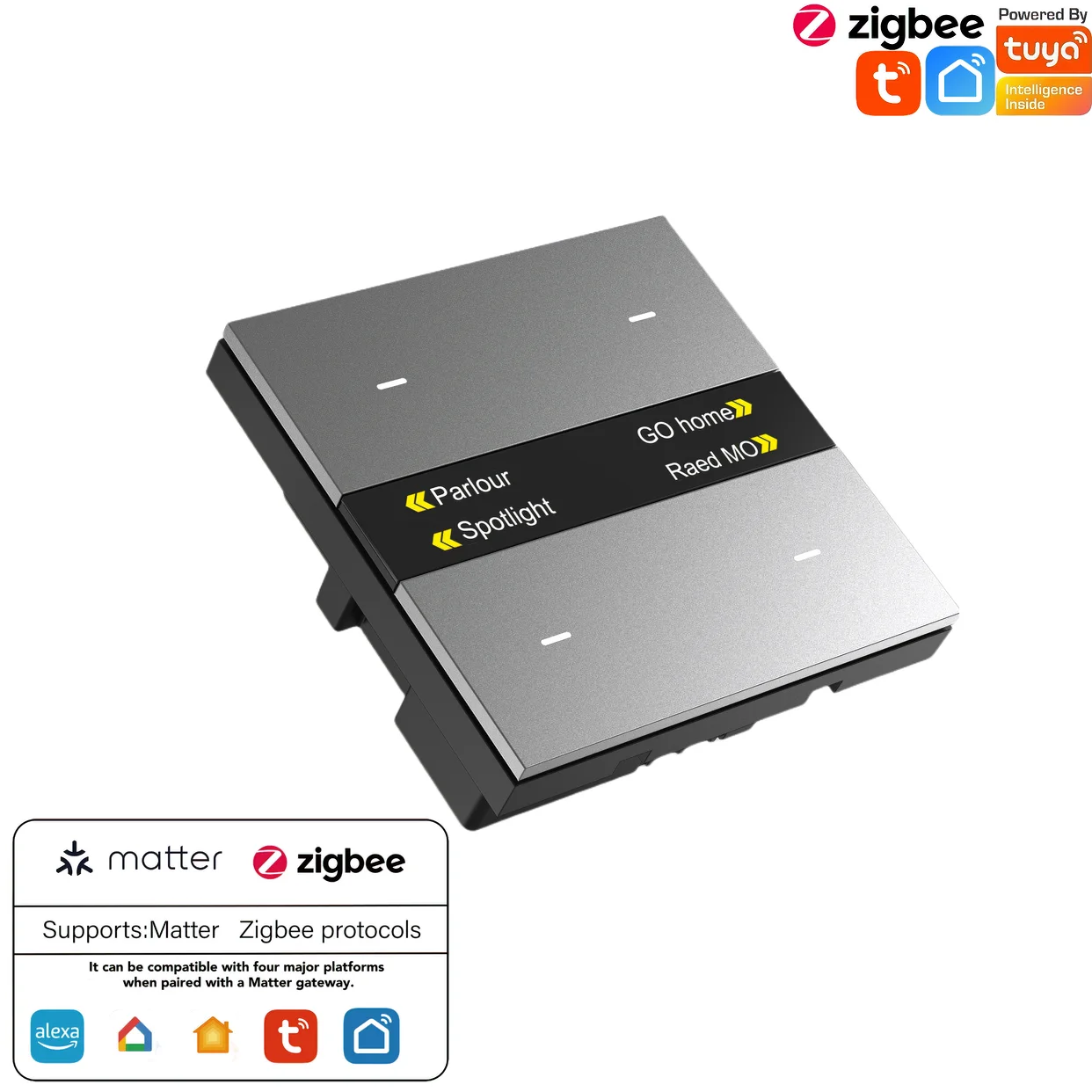 smart switch & zigbee 3.0 hub: hd weather/clock smart switch & zigbee 3.0 hub: hd weather/clock