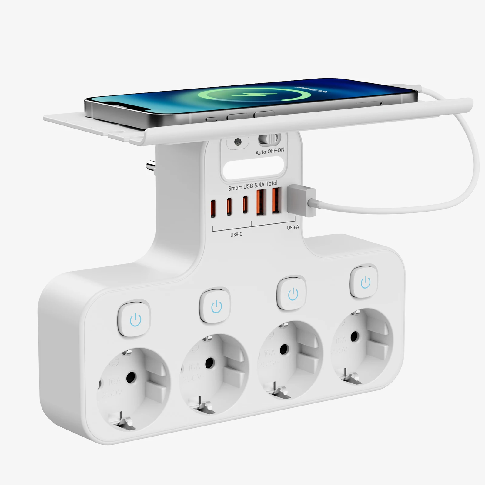 4000w eu multifunction socket smart night light individual switch eu plug 4 ac power strip with phone holder 2 usb a 2 usb c 4000w eu multifunction socket smart night light individual switch eu plug 4 ac power strip with phone holder 2 usb a 2 usb c