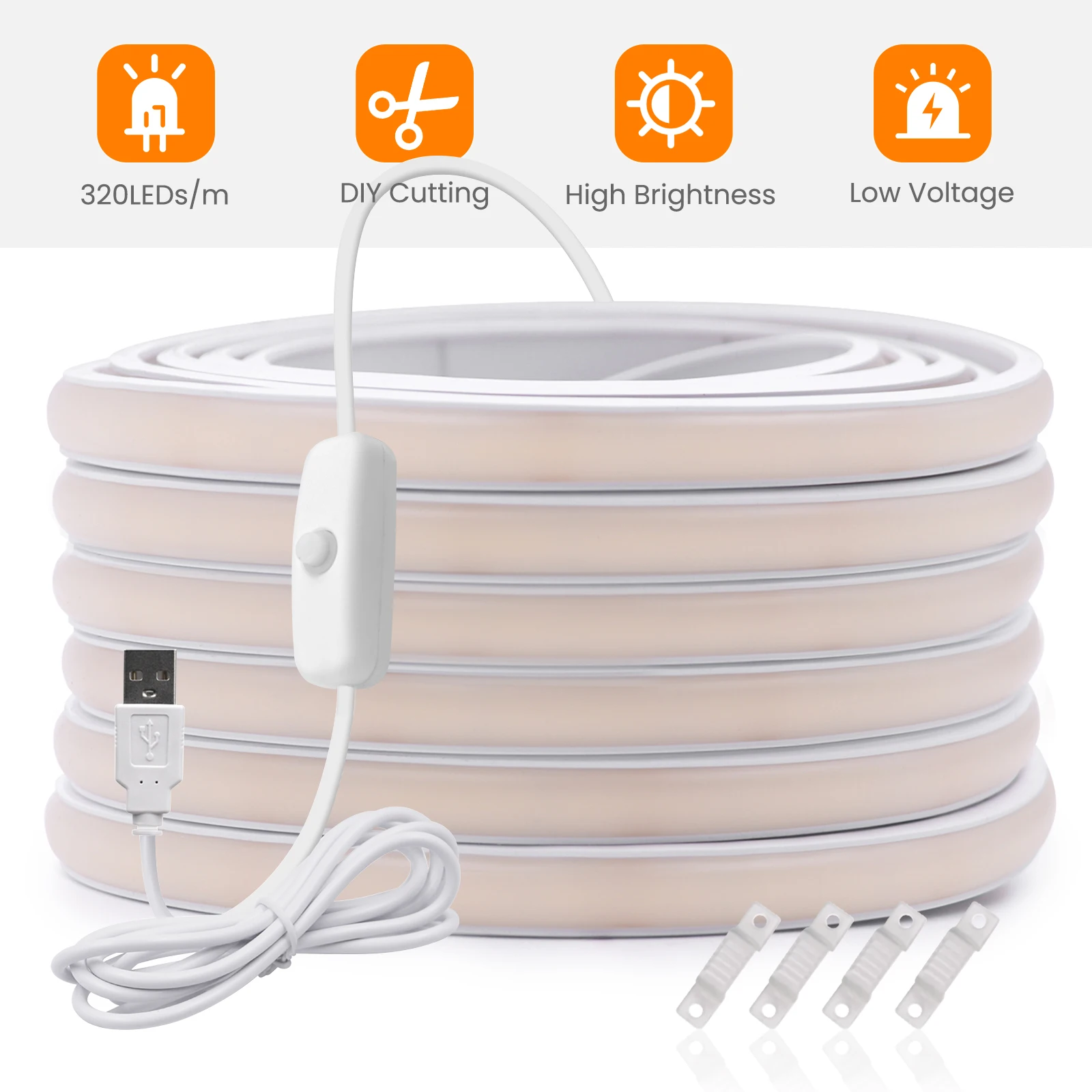 5v usb cob led strip with on off/touch dimmer/3keys 5v usb cob led strip with on off/touch dimmer/3keys