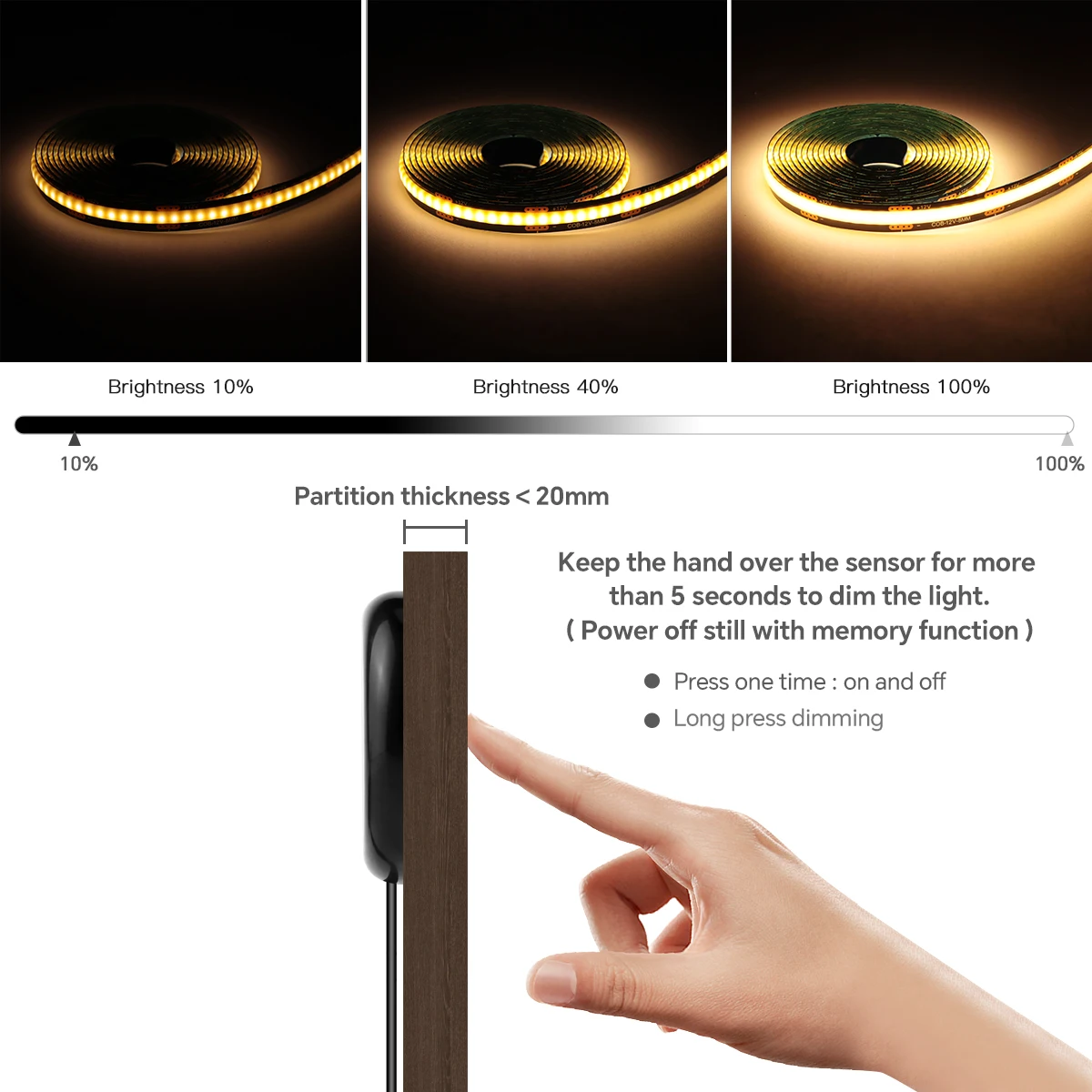 1 6pcs new arrival black pcb fcob led strip light 1 6pcs new arrival black pcb fcob led strip light