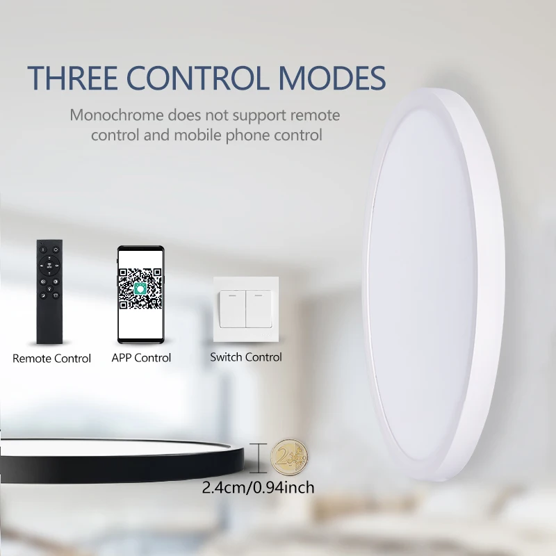 smart ceiling lights 0.9 inch with remote app control ultra thin dimmable large modern round lamp smart ceiling lights 0.9 inch with remote app control ultra thin dimmable large modern round lamp
