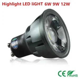 1 10x new arrivel gu10 cob dimmable 6w 9w 12w 12v 85~265v gu10 led bulbs spotlight