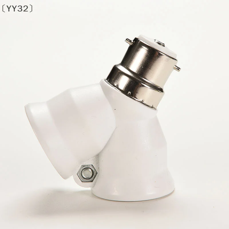 〔yy32〕 1 pcs b22 to 2 x e27 bayonet light bulb lamp converter adapter splitter screw socket 〔yy32〕 1 pcs b22 to 2 x e27 bayonet light bulb lamp converter adapter splitter screw socket