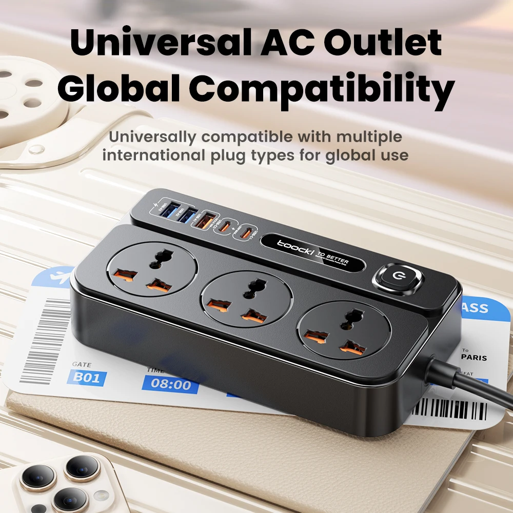 8 in 1 32w gan power strip 2500w max universal 3ac outlet socket charger eu uk us plug adapter 8 in 1 32w gan power strip 2500w max universal 3ac outlet socket charger eu uk us plug adapter