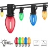 Christmas Outdoor String Lights 25ft 65ft Plastic C7 Colored Shatterproof