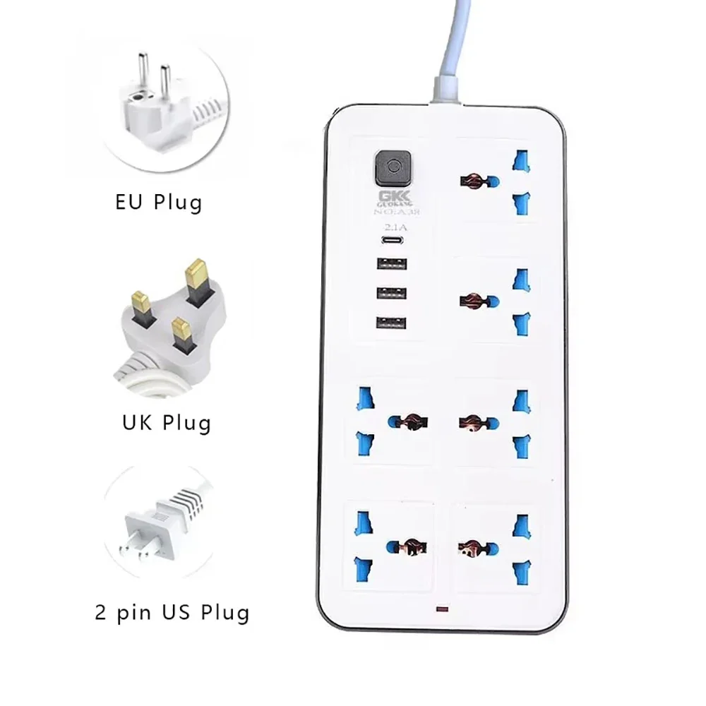 power multi tap universal plug eu us uk outlet power strip ac type c usb port charge electrical socket with 1.8m extension cord power multi tap universal plug eu us uk outlet power strip ac type c usb port charge electrical socket with 1.8m extension cord