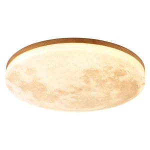 moon ceiling lamp 12w 24w 36w solid wood led ceiling lamp for bedroom living room