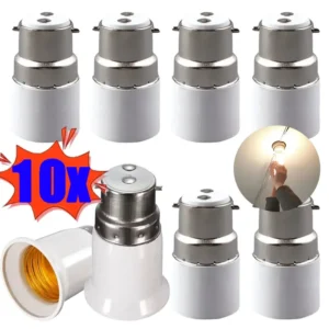 10/1pcs led lamp adapter b22 to e27 bulb sockets converter lamps base