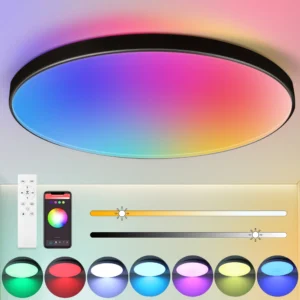 smart led ceiling light bluetooth dimmable lamp remote control panel light