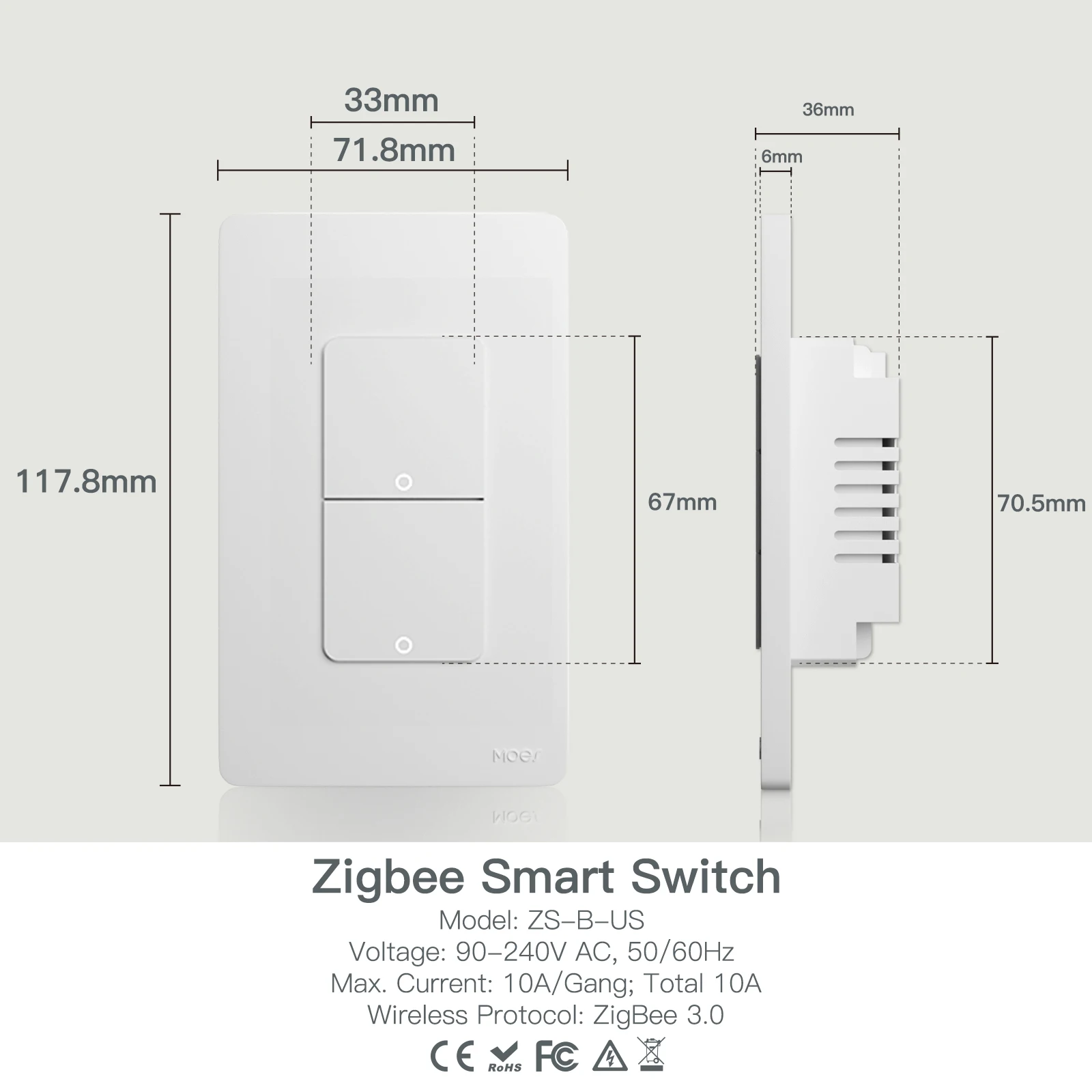 smart light switch us push button wall switch work with alexa google home neutral smart light switch us push button wall switch work with alexa google home neutral