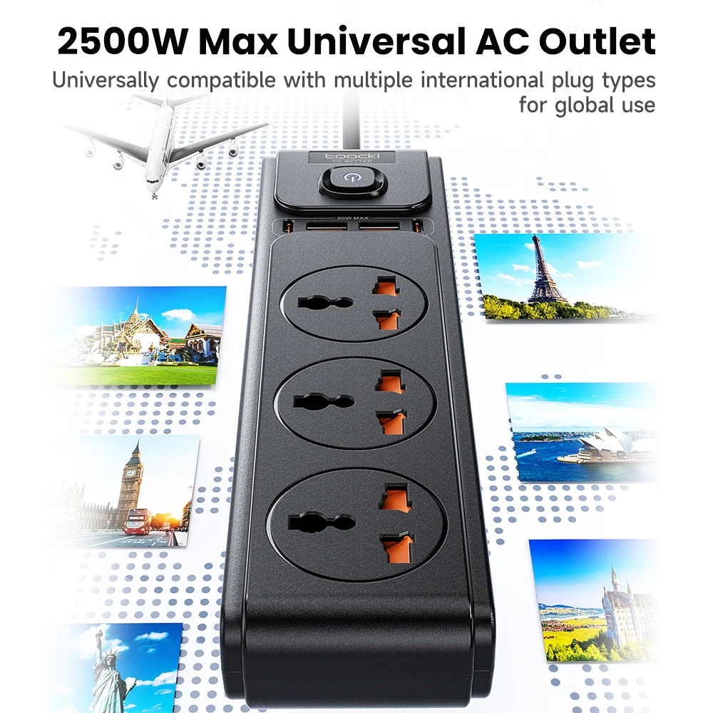 pd20w gan versatile power strip 2500w max universal 3ac outlet pd20w gan versatile power strip 2500w max universal 3ac outlet