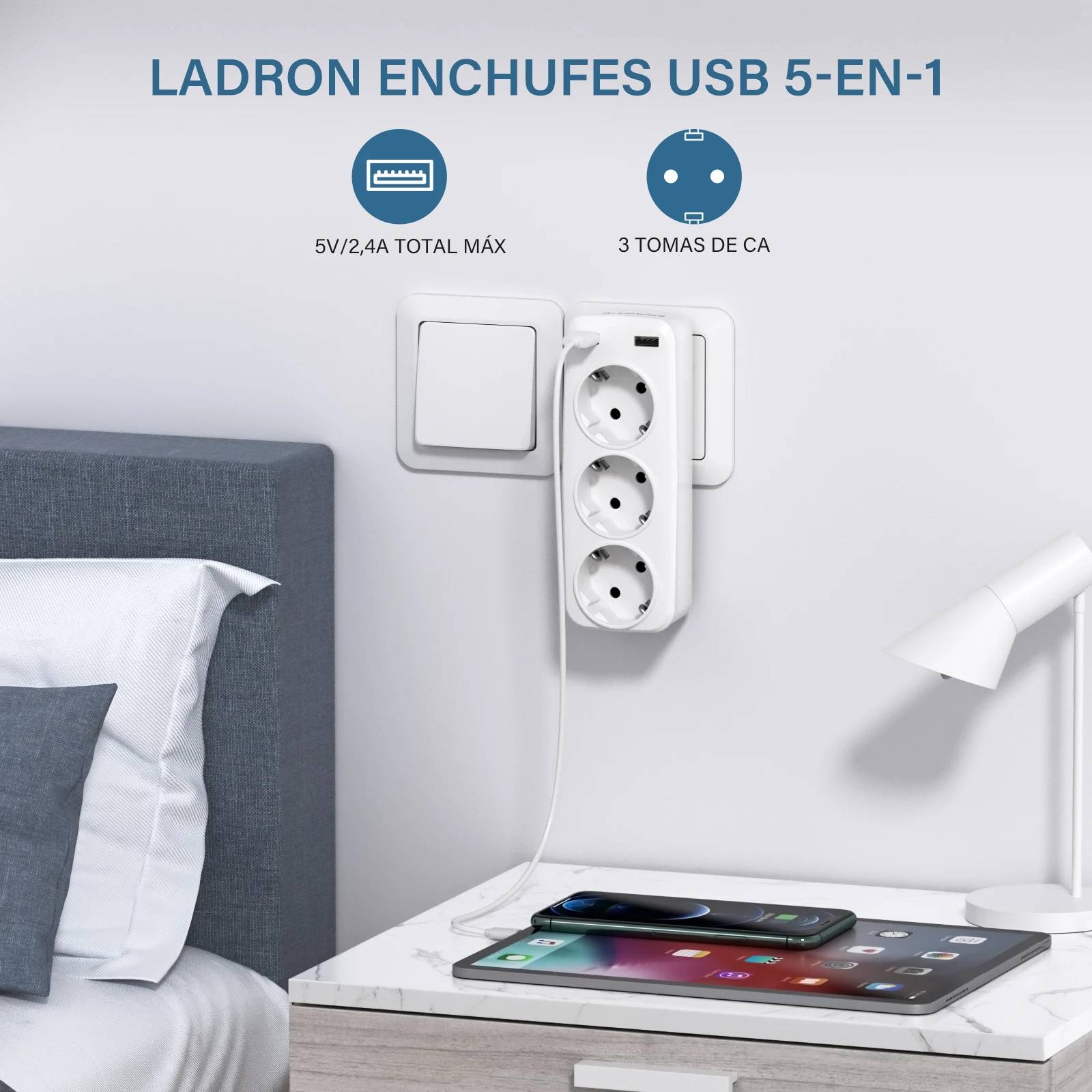 eu plug 5 in 1 wall socket extender with 3 ac outlet 2 usb eu plug 5 in 1 wall socket extender with 3 ac outlet 2 usb