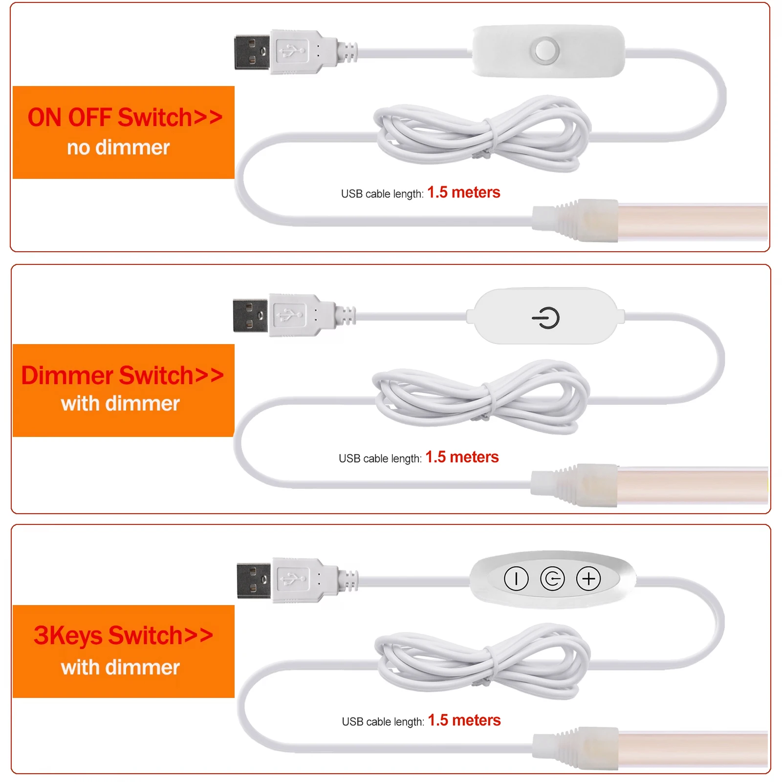 5v usb cob led strip with on off/touch dimmer/3keys 5v usb cob led strip with on off/touch dimmer/3keys