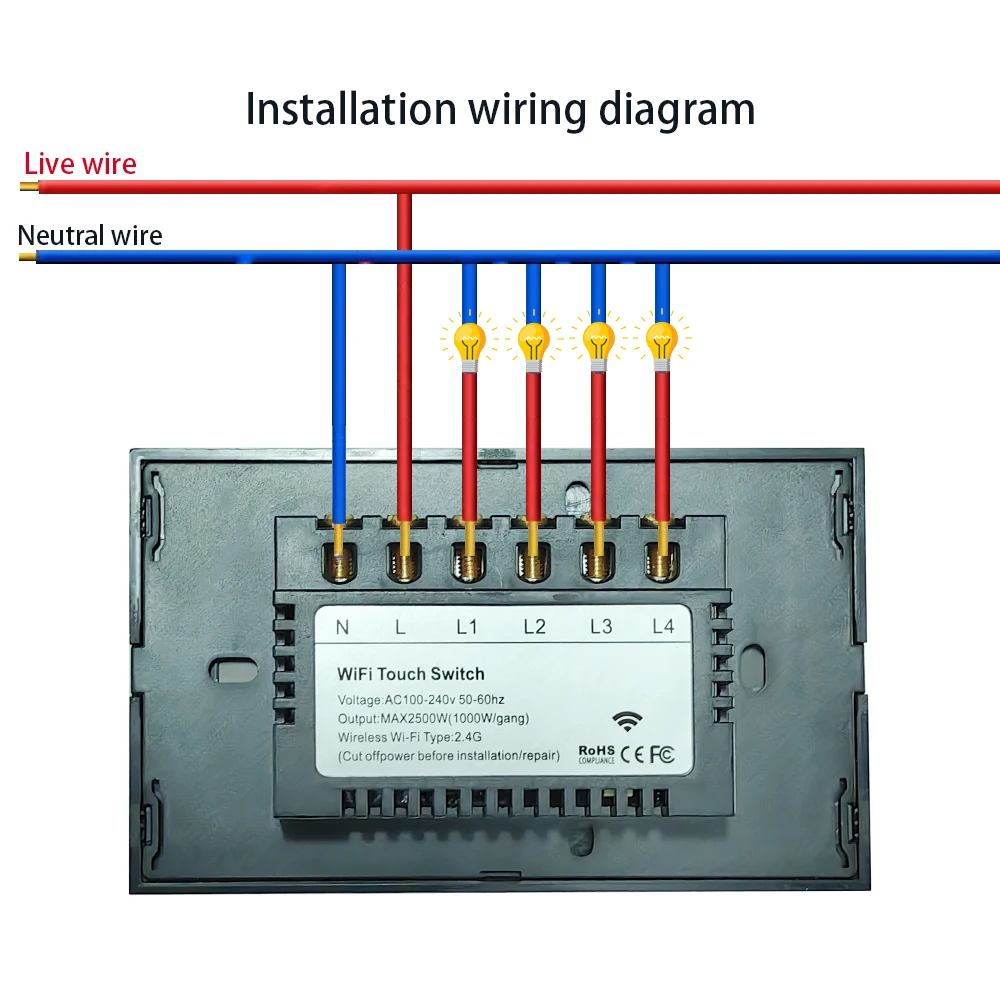light wall switch interruptor glass touch panel wireless light wall switch interruptor glass touch panel wireless